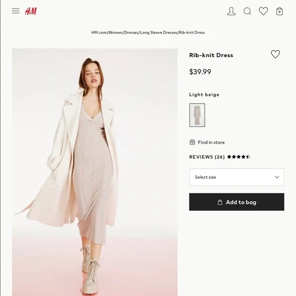 H&M Rib-knit Dress - Picture 5 of 8